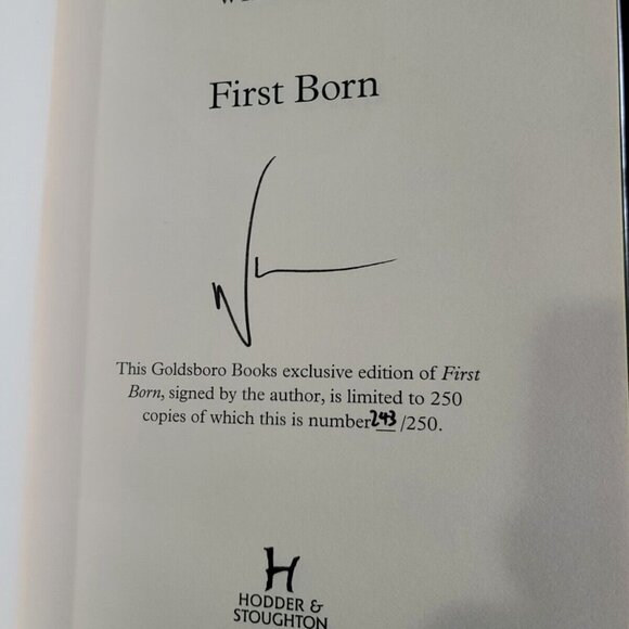 **NEW,SIGNED,NUMBERED** First Born by Will Dean, Goldsboro, Yellow edges, 1st Ed - Picture 3 of 5